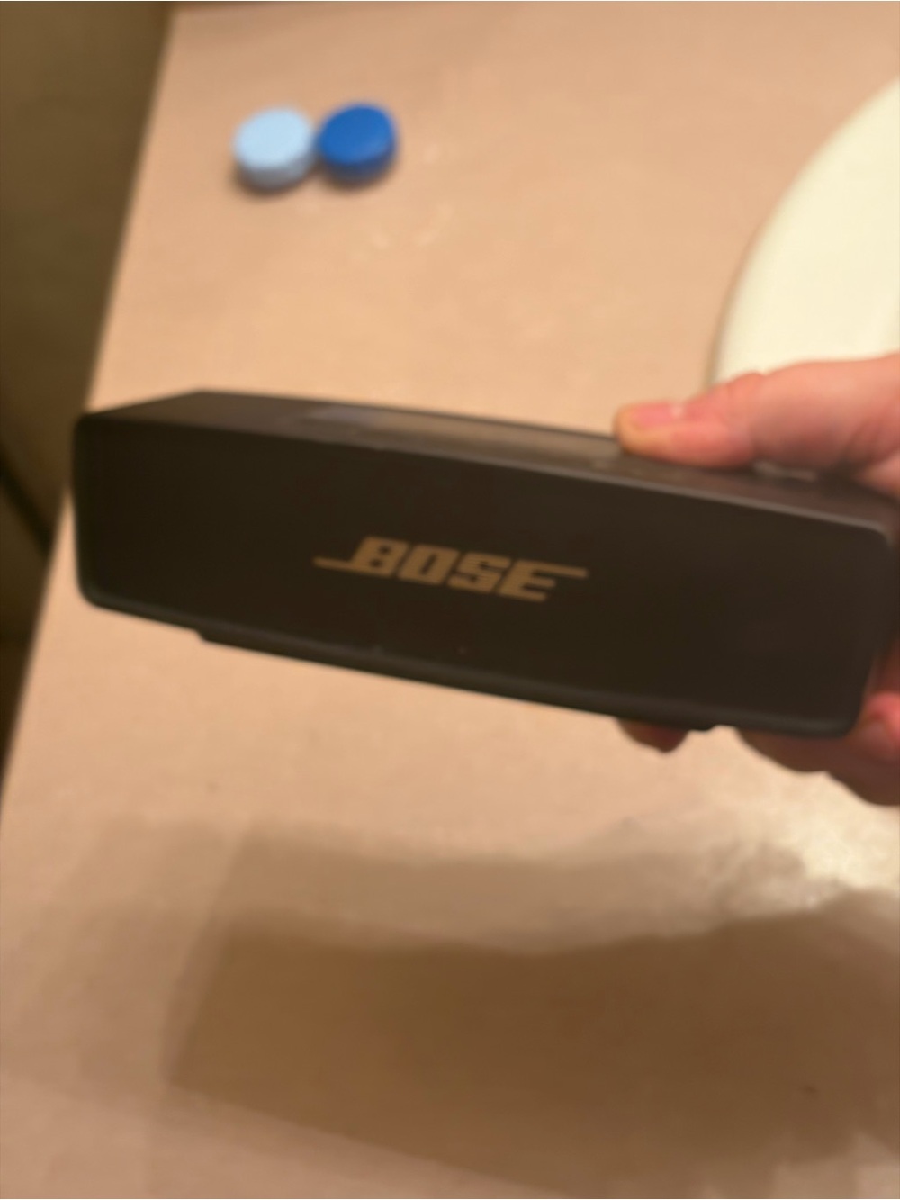 Bose Black Portable Speaker with Gold Logo
